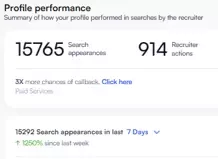 Rakesh naukri profile performance